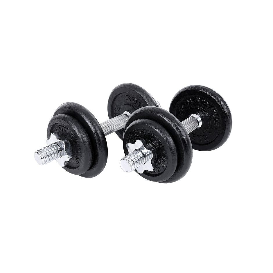 Halters – Gietijzeren dumbbells – Set van 2 – Zwart