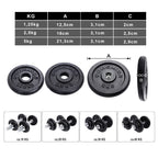 Halters - Gietijzeren dumbbells - Set van 2 - Totaal 40 kg