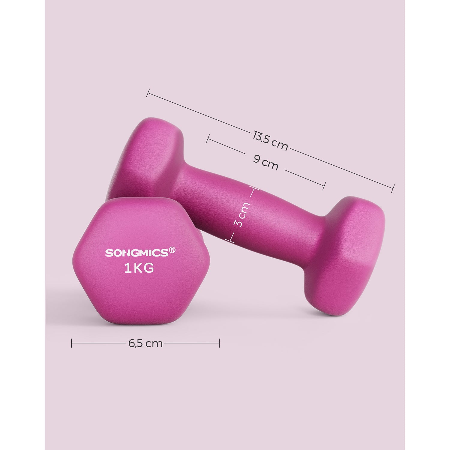 Halterset – Ergonomische grip – Roze