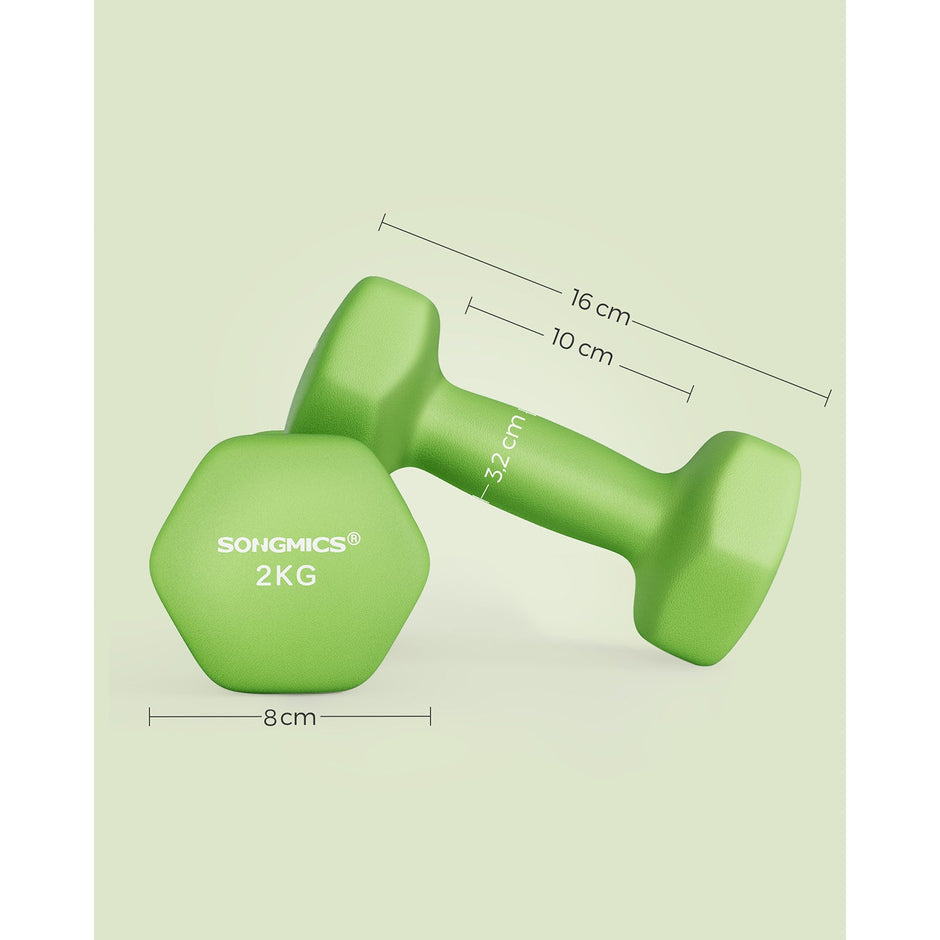 Halterset – Ergonomische grip – Antislip – Groen