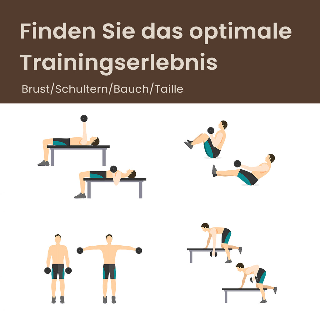 2-in-1 halterset – Dumbbells met stalen verbindingsbuis, 2 x 15 kg, inktzwart