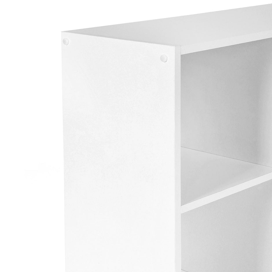 Boekenkast met 8 open vakken – Eikenhouten afwerking – 65,5 x 30 x 129,5 cm – Met kantelbeveiliging