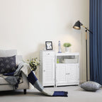 Badkamerkast – smal – met louvredeur – wit
