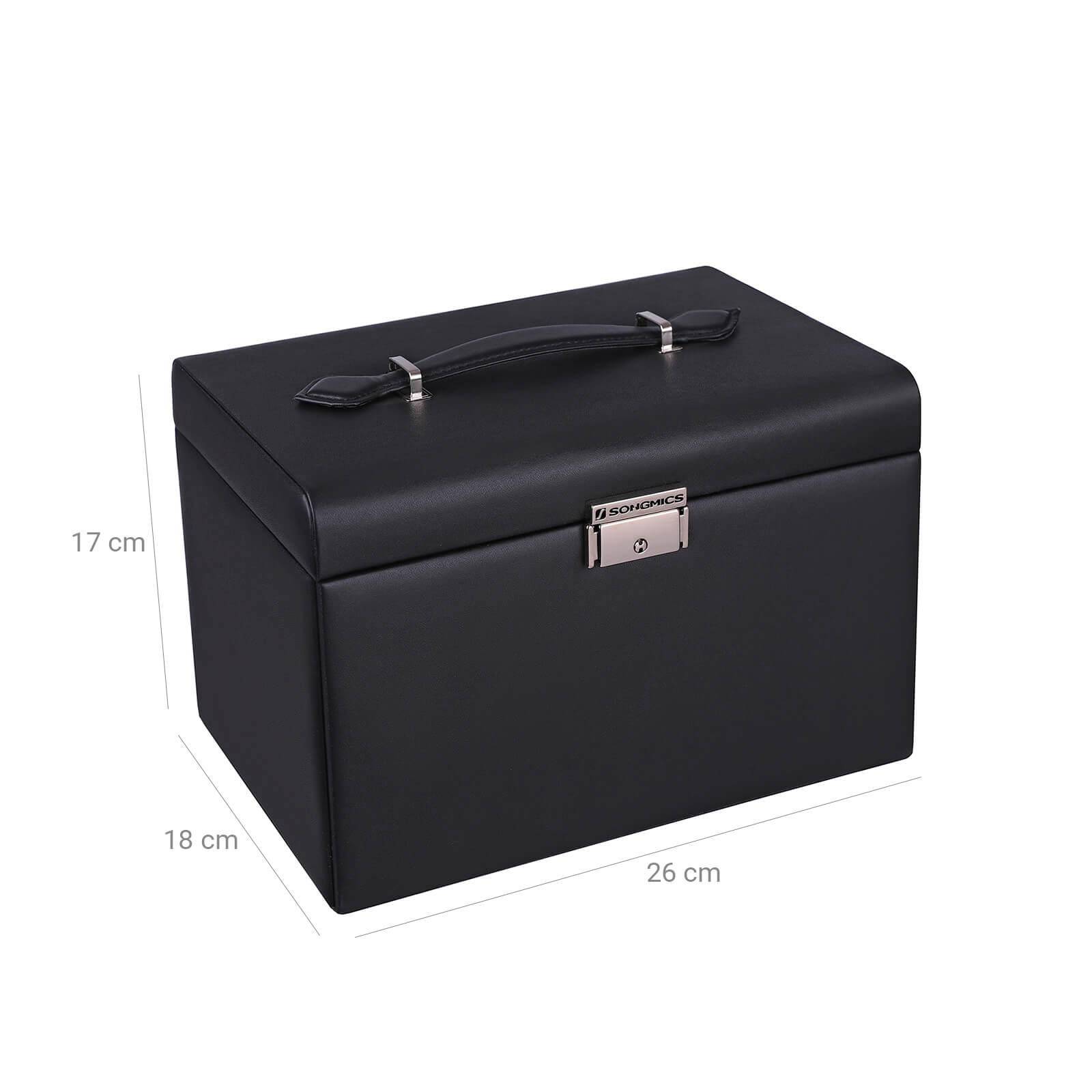 Sieradendoos – Met spiegel en 3 lades – Zwart