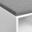Schoenenbank – Comfortabele gewatteerde zitting – Compact ontwerp – Wit en grijs