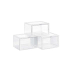 Schoenendoos - Set van 3 - Stapelbare organizers - Transparante deur - Plastic