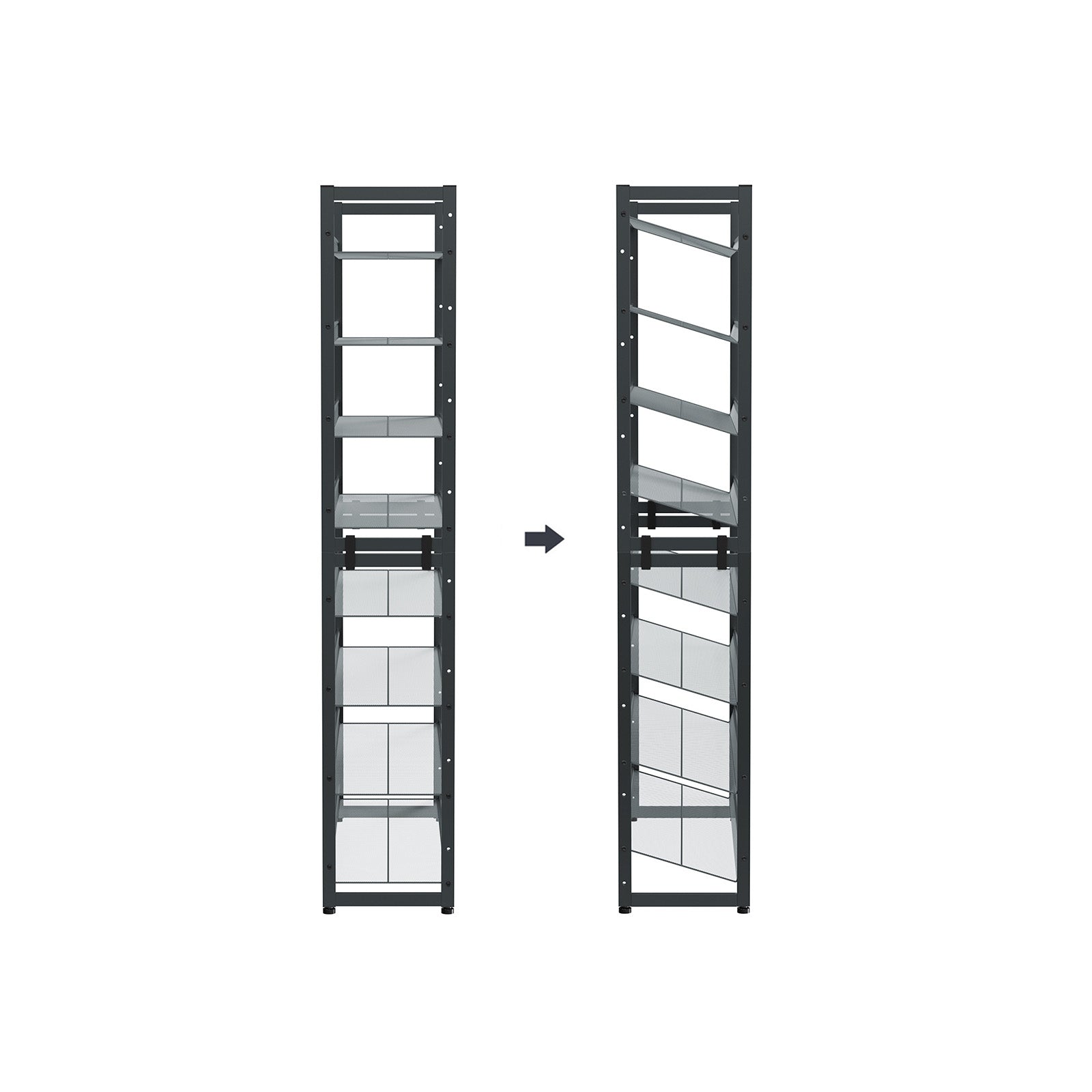 Schoenenrek - 8 niveaus - Stapelbare schoenenopberger - 2 x 4 niveaus