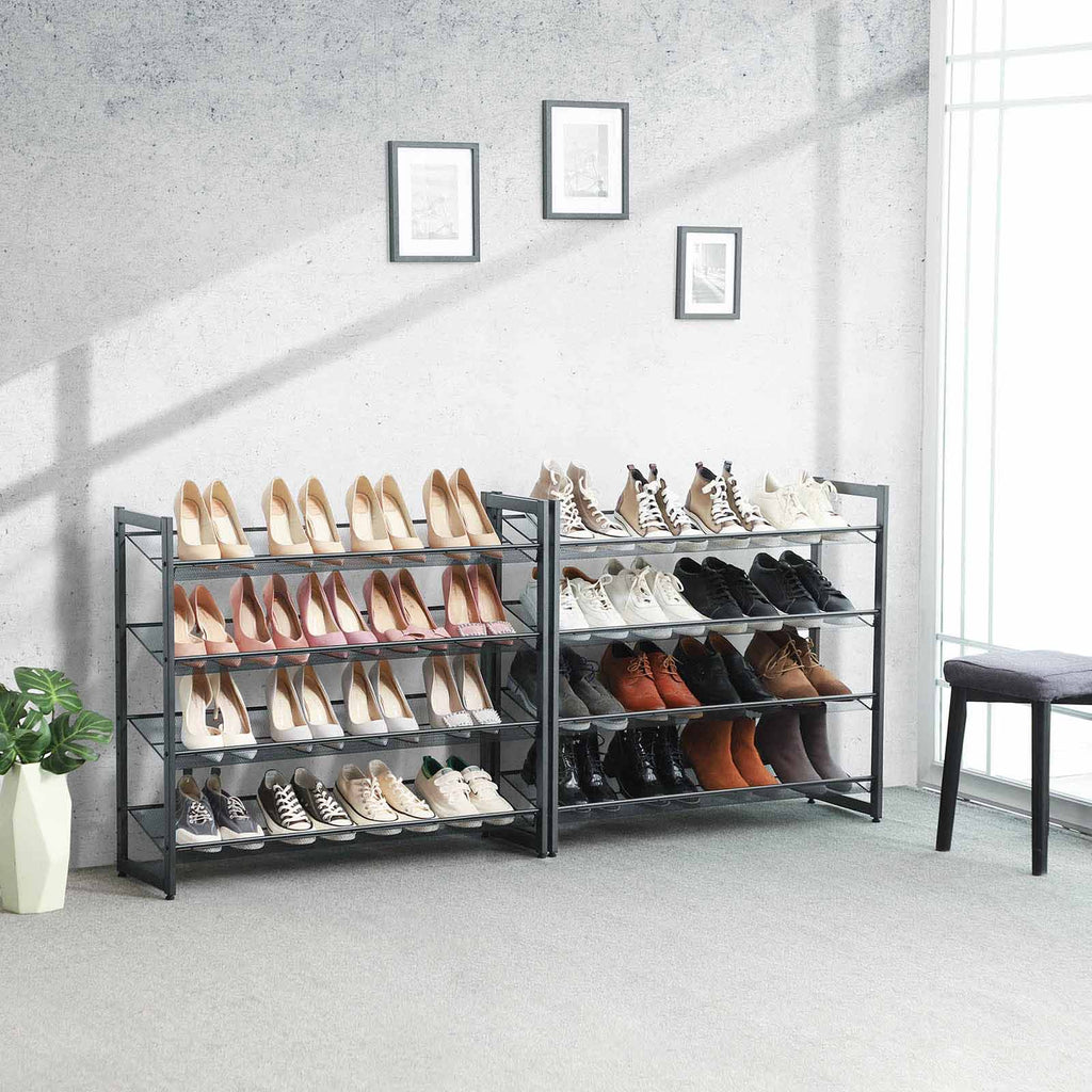 Schoenenrek - 8 niveaus - Stapelbare schoenenopberger - 2 x 4 niveaus