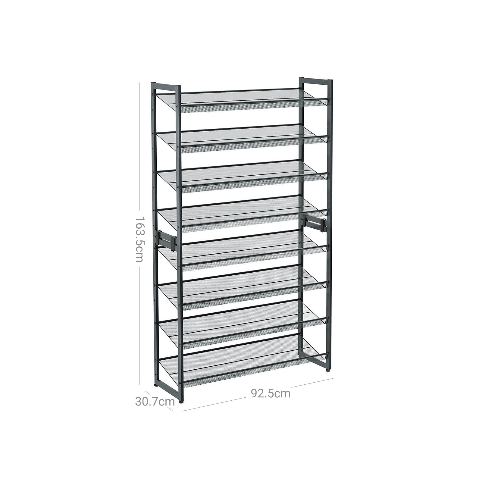 Schoenenrek - 8 niveaus - Stapelbare schoenenopberger - 2 x 4 niveaus