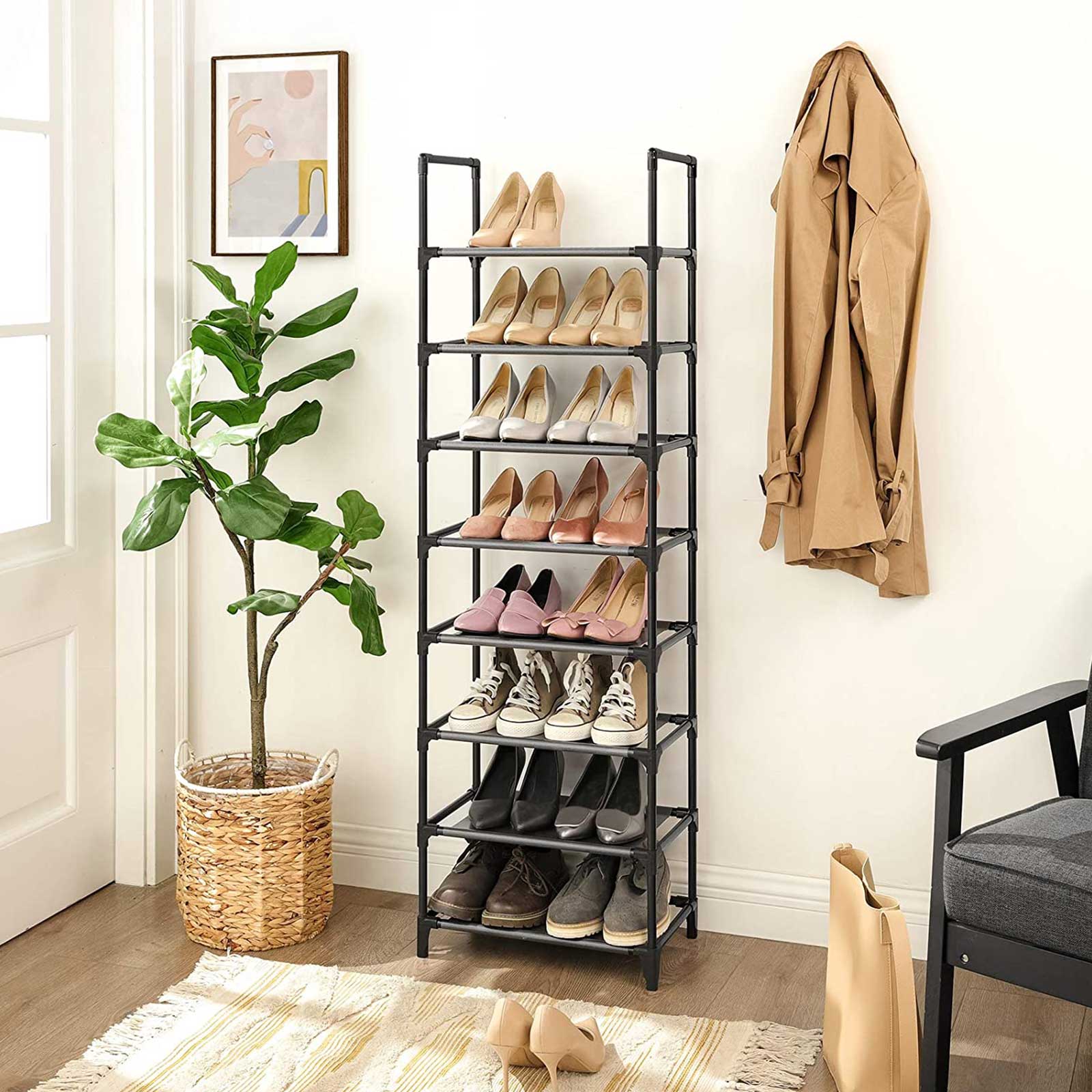 Schoenenrek – 8-laags – Ruimtebesparend ontwerp – 28 x 46 x 145 cm