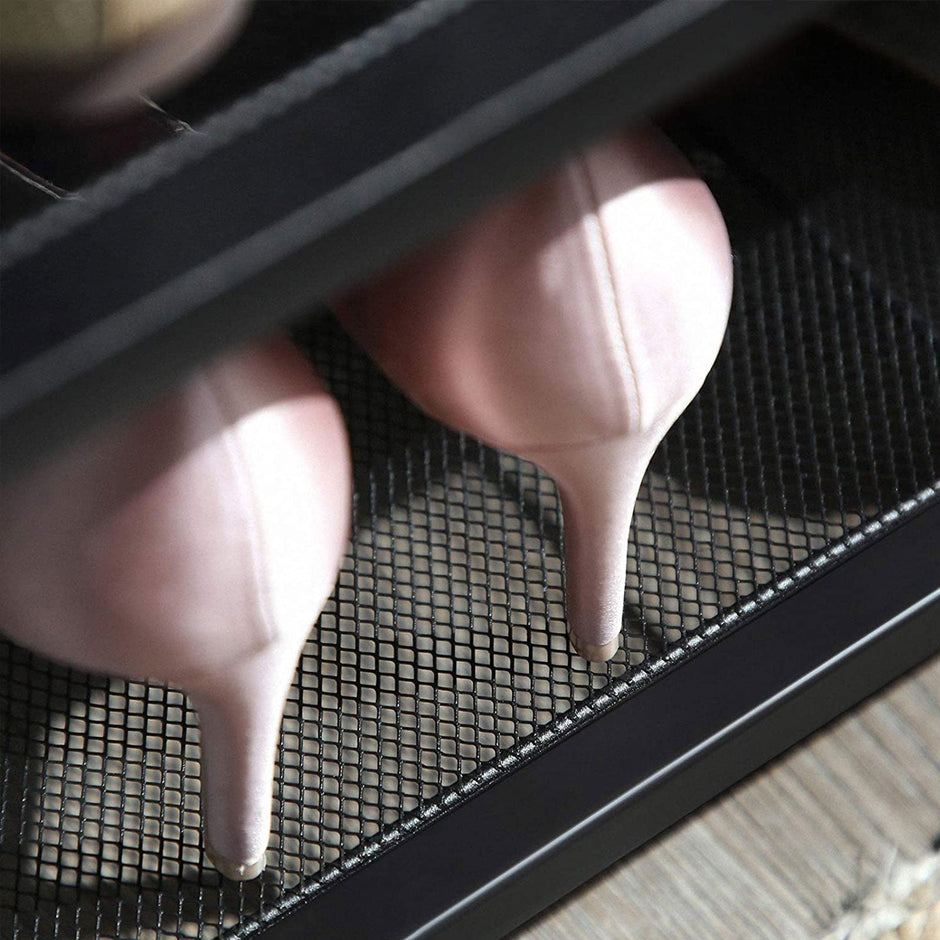 Schoenenrek – 3 Gaasplanken – Tot 15 Paar – Mat Zwart/Rustiekbruin