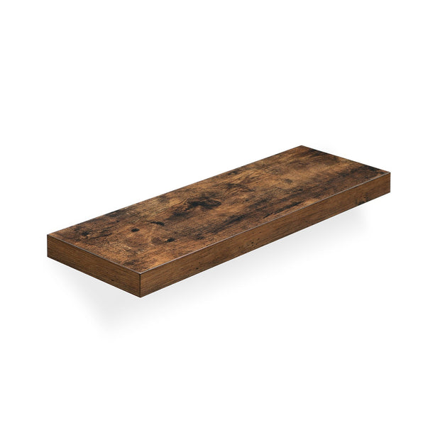 Zwevende plank – rustiek ontwerp – 60 x 20 x 3,8 cm – bruin