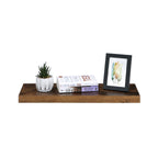 Zwevende plank – houtlook – 60 x 20 x 3,8 cm – bruin