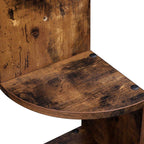 Hoekkast – Zwevende hoekplank – Houtlook – Donkerbruin