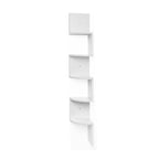 Hoekplank – 5 niveaus – zwevend – wandplank – wit