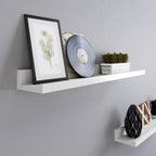 Zwevende planken – set van 2 – glanzend wit