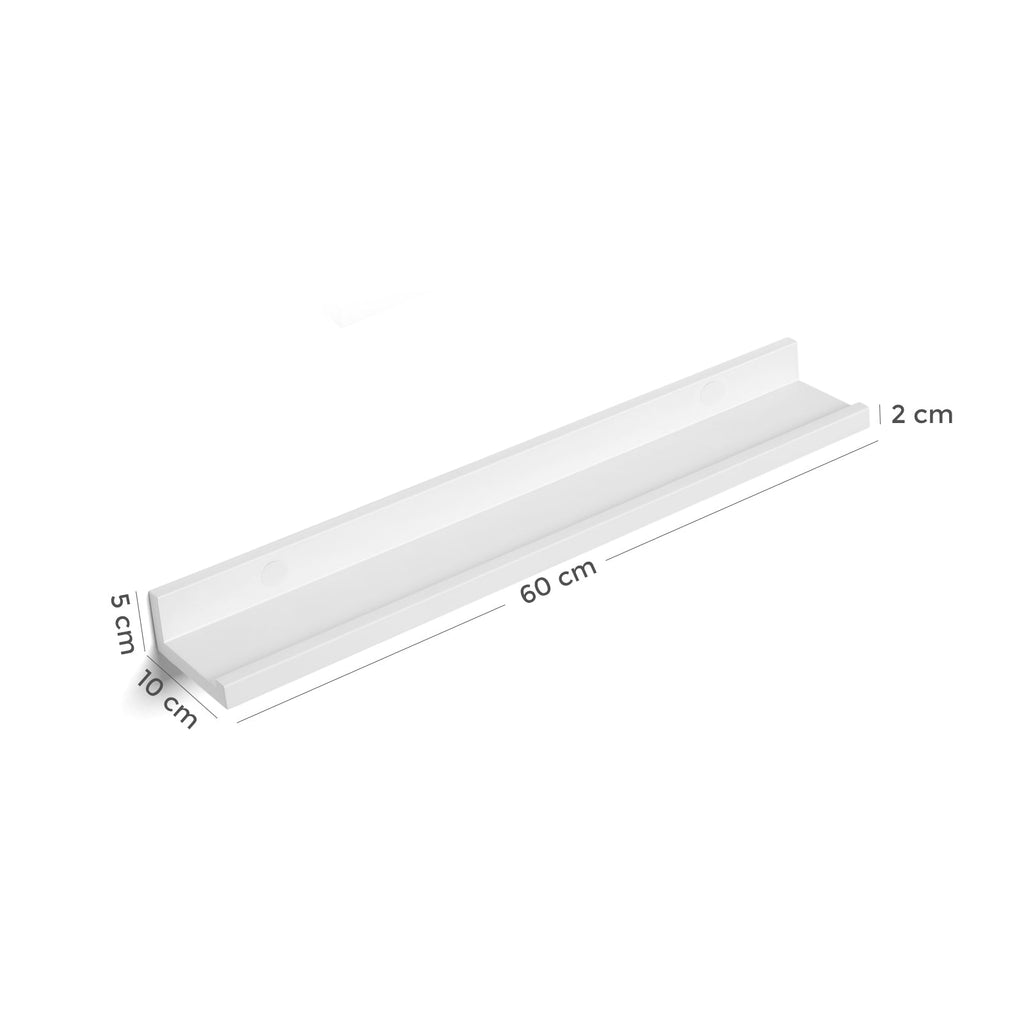 Zwevende planken – set van 2 – glanzend wit
