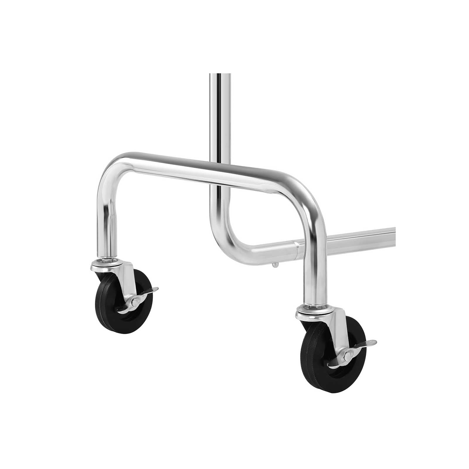 Uitschuifbaar Kledingrek (110-150 cm) – Op wielen – Tot 130 kg draagvermogen