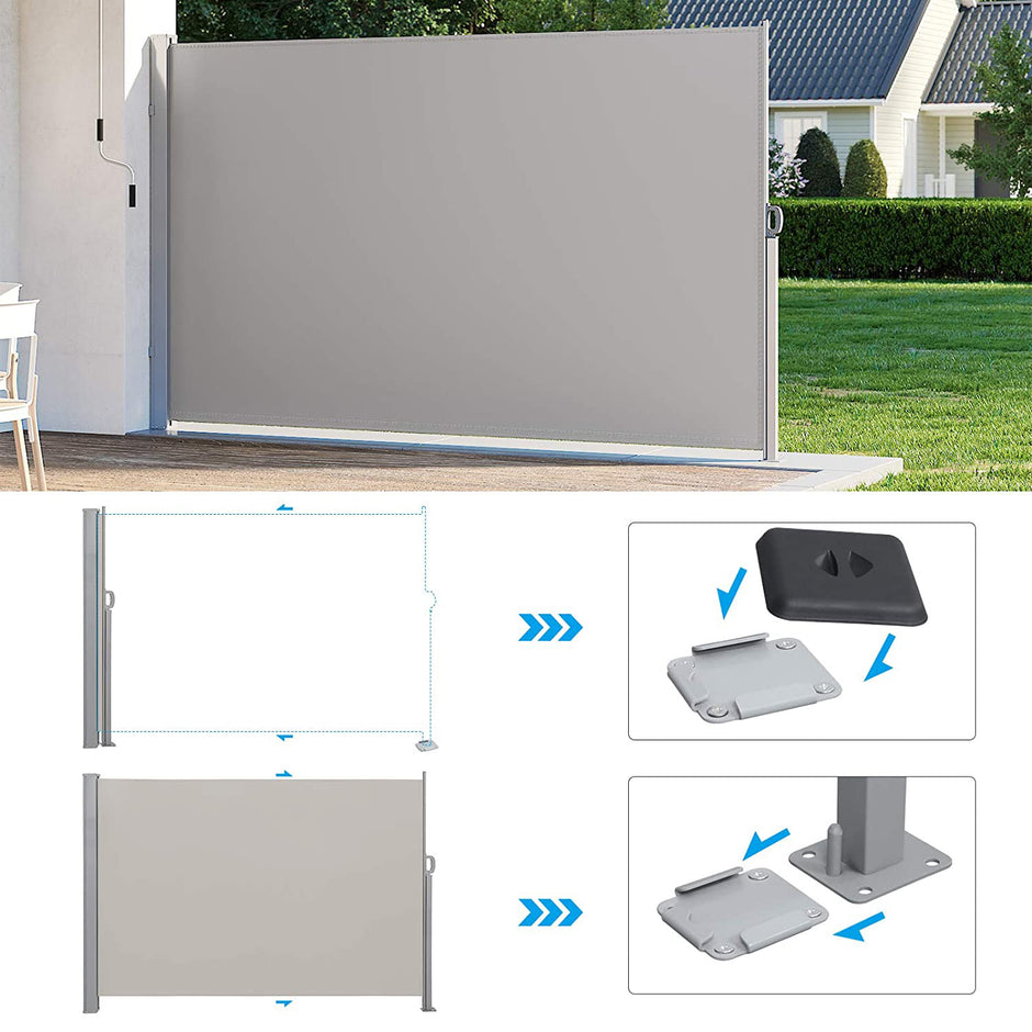 Zijluifel – Perfect voor balkon – Grijs en wit