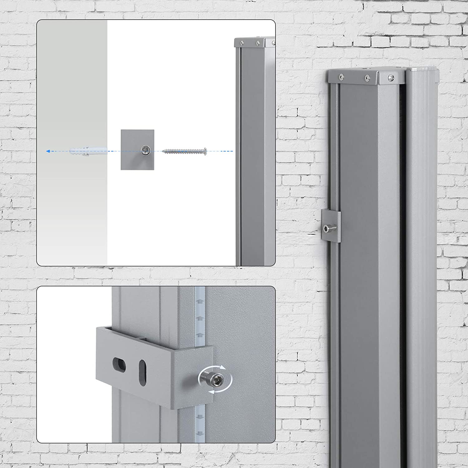 Zijluifel – Perfect voor balkon – Grijs en wit