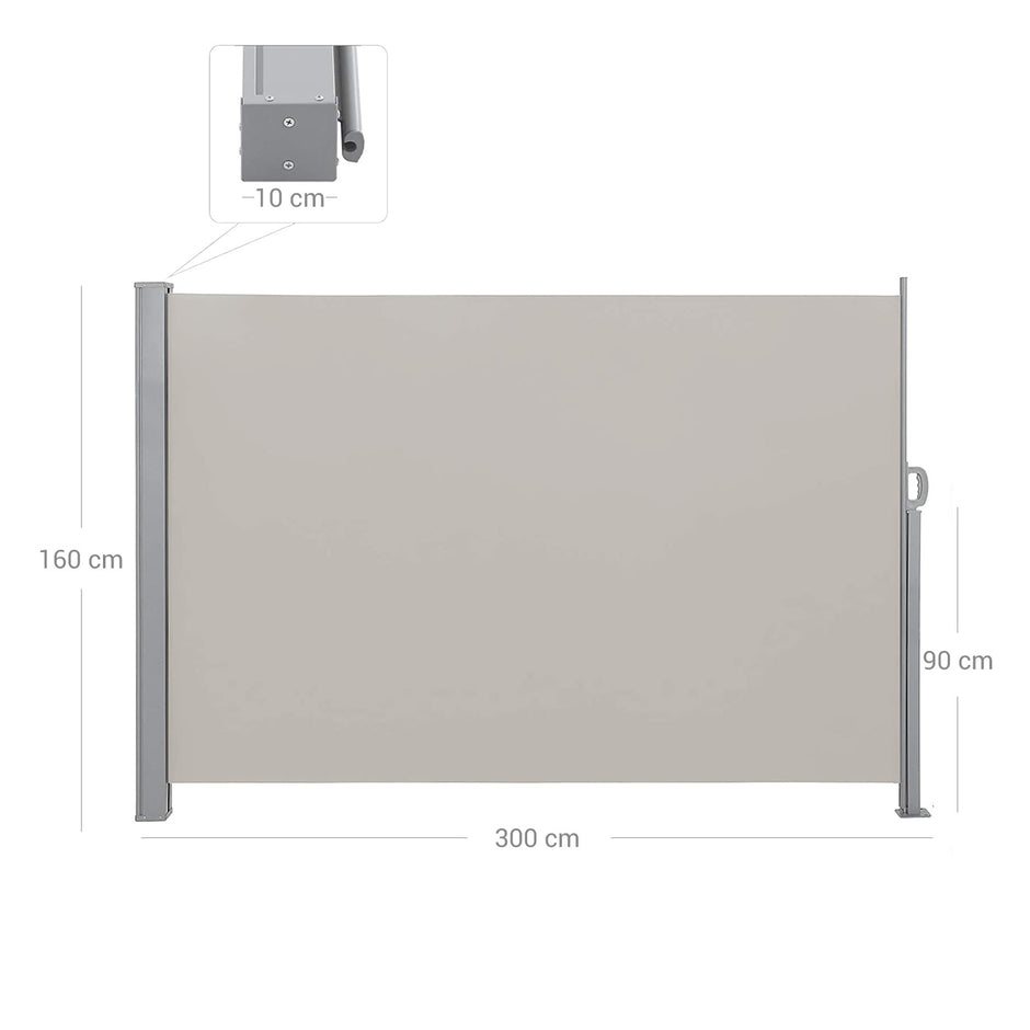 Zijluifel – Perfect voor balkon – Grijs en wit