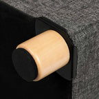 Poef – met opbergruimte – houten poten – zitkist – beige