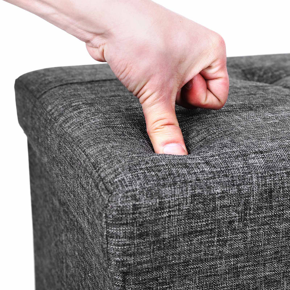 Zitkist 110 Cm Donkergrijs Gemêleerd