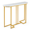 Smal – konsolbord, hallbord med geometrisk metallram och vattentätt toppskiva – 110 x 30 x 91 cm
