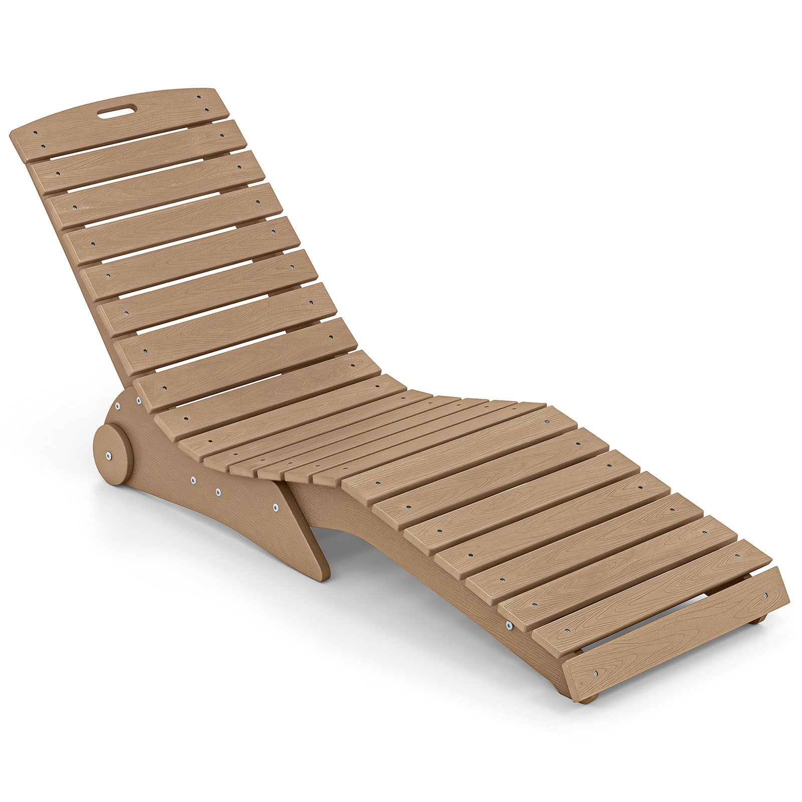 Solbädd – i HDPE, ergonomisk S formad trädgårdslägenhet, väderbeständig strandbädd med hjul