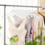 Kleerhangers - Massief houten hangers - Set van 20 - Met inkepingen - Wit