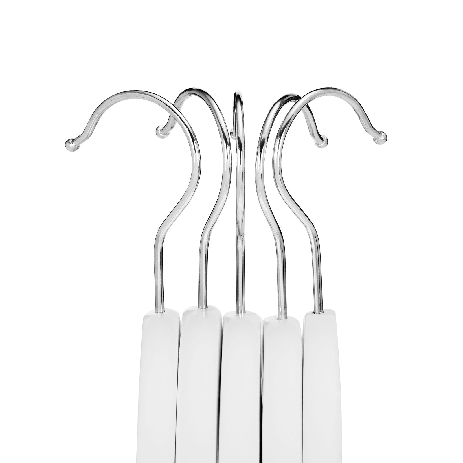 Kleerhangers - Massief houten hangers - Set van 20 - Met inkepingen - Wit