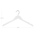 Kleerhangers - Massief houten hangers - Set van 20 - Met inkepingen - Wit