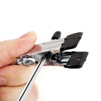 Broekhanger – Ruimtebesparend met clips – Set van 3 – Zilver-zwart