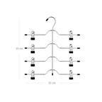 Broekhanger – Ruimtebesparend met clips – Set van 3 – Zilver-zwart