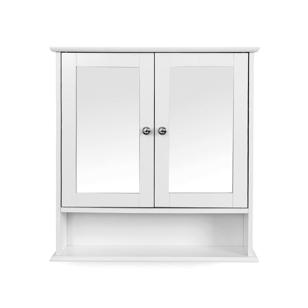 Spiegelkast – dubbele deur – wandmontage – wit