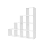 Boekenkast - 10 kubusvakken - Staande kast - Wit