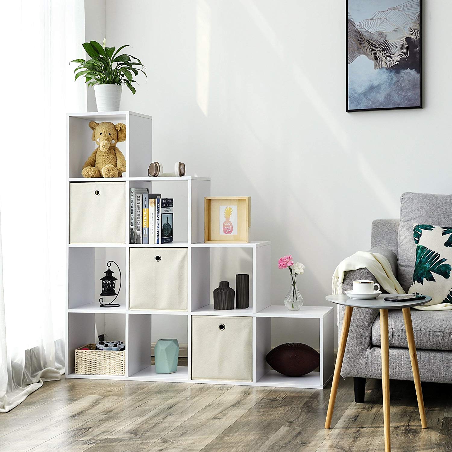 Boekenkast - 10 kubusvakken - Staande kast - Wit