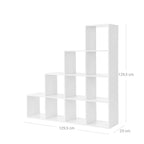 Boekenkast - 10 kubusvakken - Staande kast - Wit