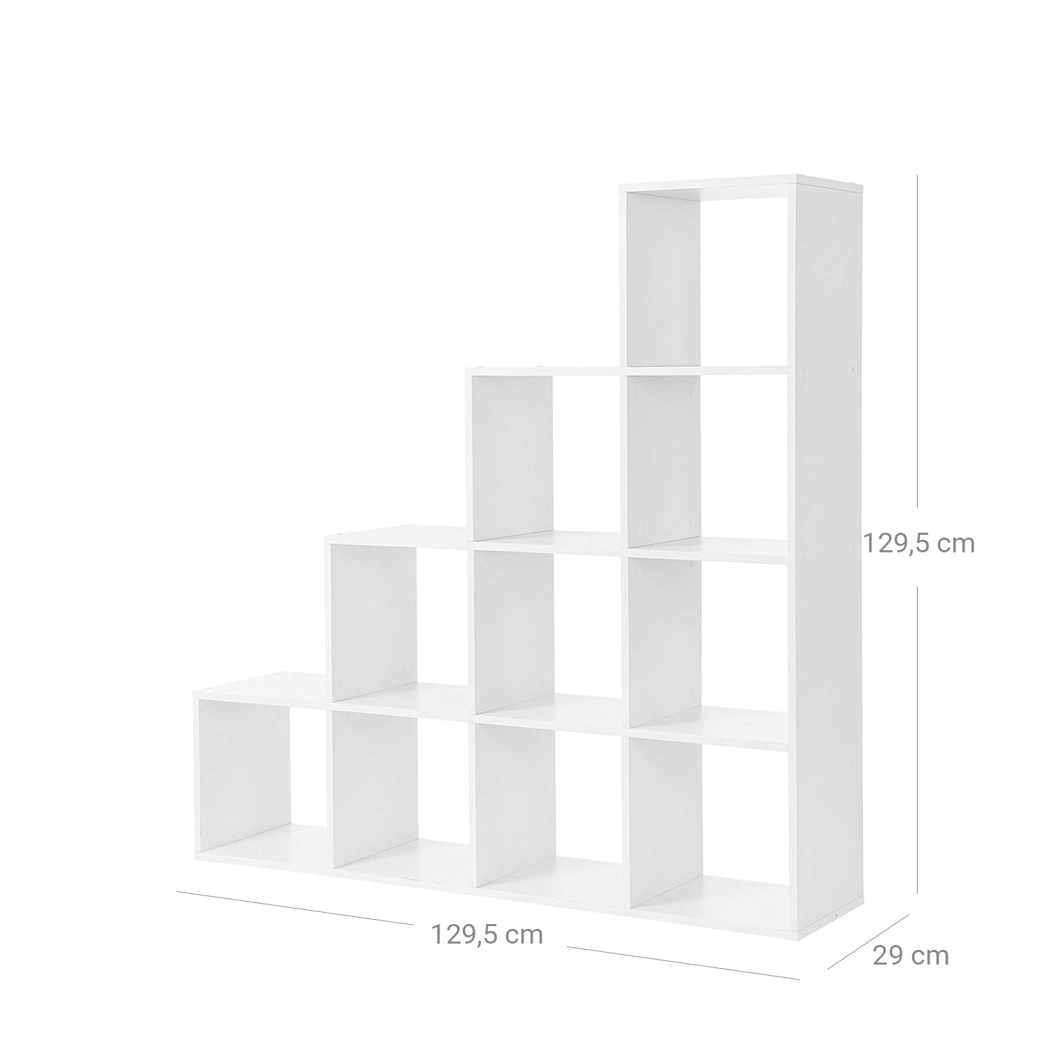 Boekenkast - 10 kubusvakken - Staande kast - Wit
