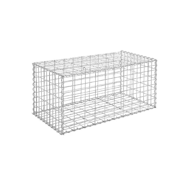 Gabion – Steenkorf 100 x 50 x 50 cm – Verzinkt – Grijs/Zilver
