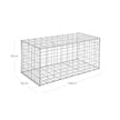 Gabion – Steenkorf 100 x 50 x 50 cm – Verzinkt – Grijs/Zilver