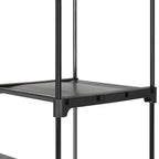 Kledingkast - Stoffen kast met 2 roedes - 140 x 43 x 174 cm - Zwart