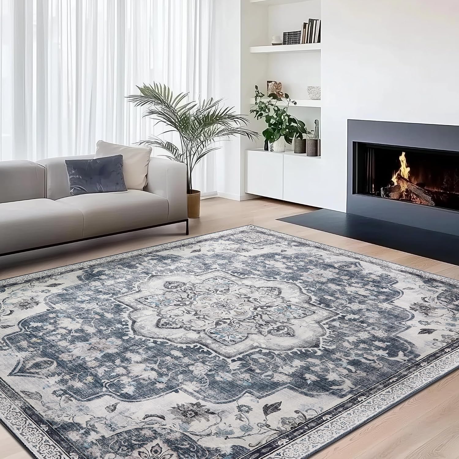 Vloerkleed - Wasbaar en Antislip - Duifgrijs - 160 x 230 cm