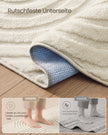 Vloerkleed - 170 x 120 cm - 3D Geometrisch Patroon - Wasbaar - Crèmewit
