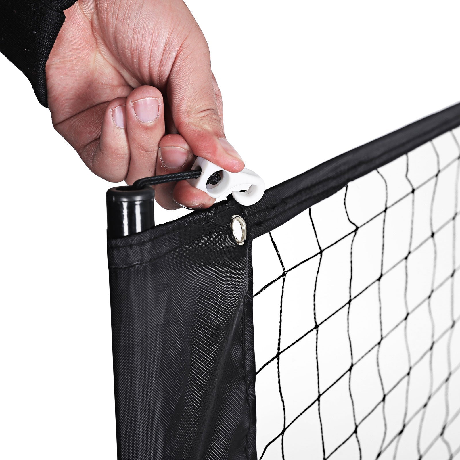 Badmintonnet - In hoogte verstelbaar - Tennisnet standaard - Zwart