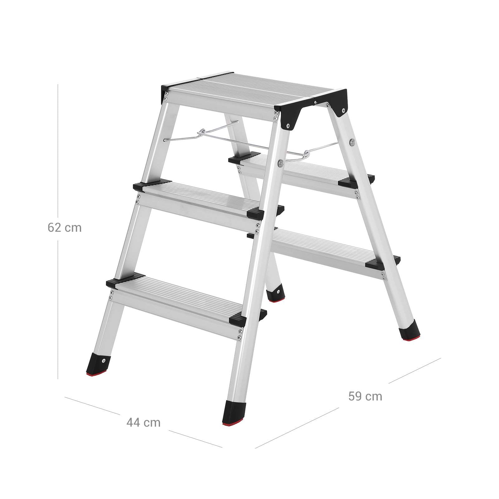 Ladder – TÜV Rheinland goedgekeurd – Aluminium – Zilver