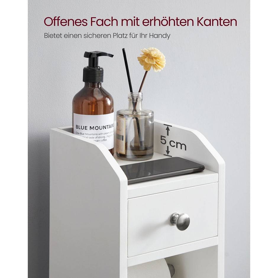 Toiletkast – Verstelbare plank – Waterdichte poten – Wit