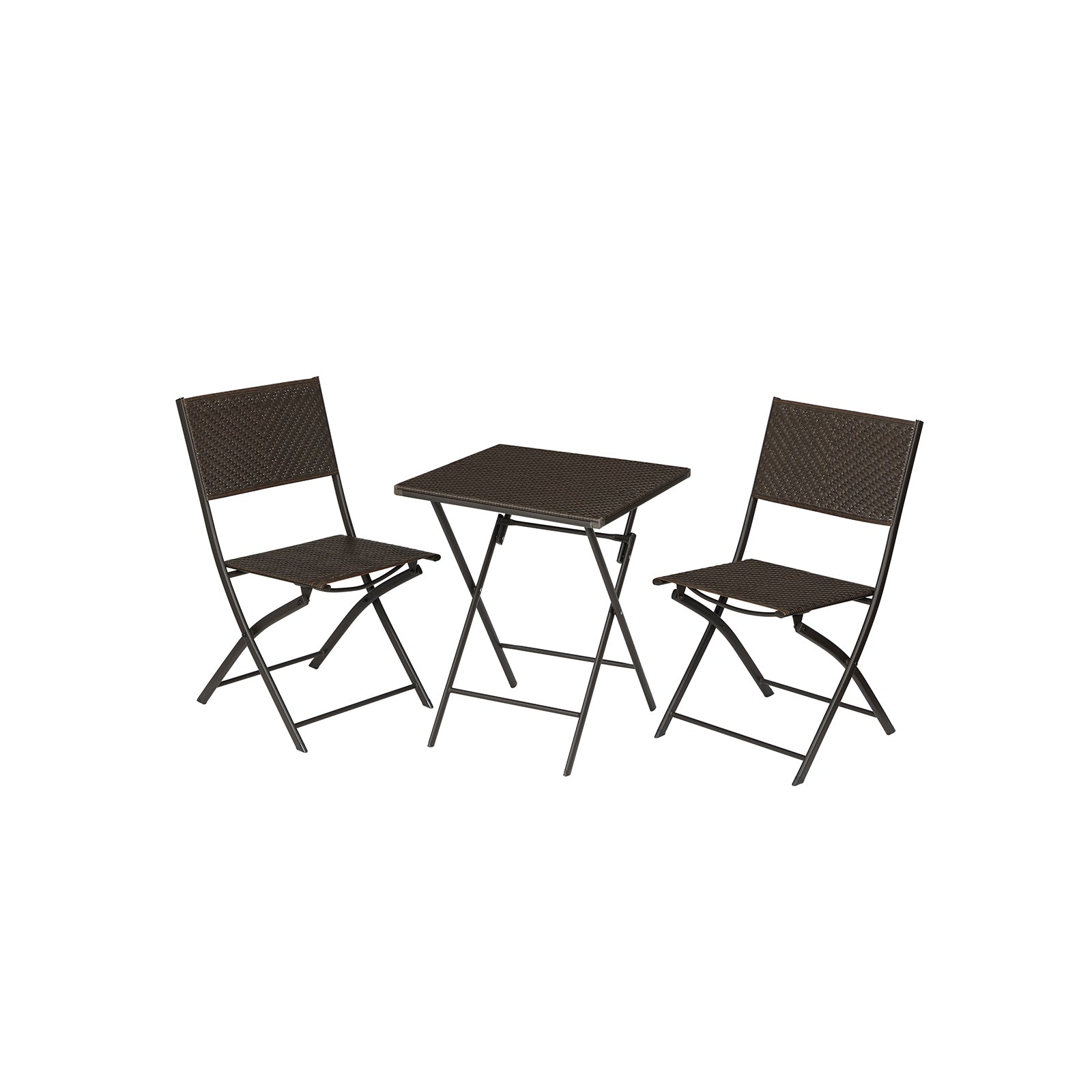 Tuinmeubelset – waterafstotend en opvouwbaar – koffiebruin
