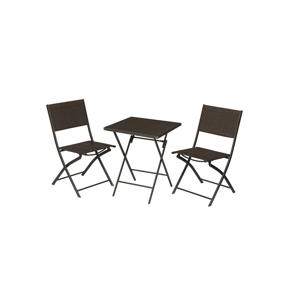 Tuinmeubelset – waterafstotend en opvouwbaar – koffiebruin