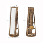 Sieradenkast – 360° draaibaar en afsluitbaar – Vintage bruin